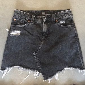 Black Jean Skirt